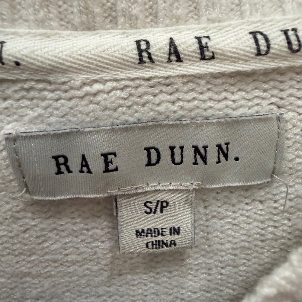 Rae Dunn Blessed Sweater Cream Knit Long Sleeve Crew Neck Pullover Small - Picture 3 of 7